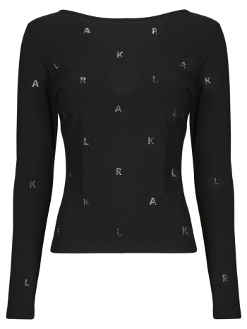 μπλουζάκια με μακριά μανίκια karl lagerfeld rhinestone karl