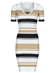 κοντά φορέματα guess evie striped polo dress