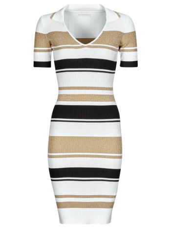 κοντά φορέματα guess evie striped polo dress