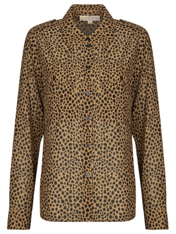 πουκάμισα michael michael kors cheetah btn down bls