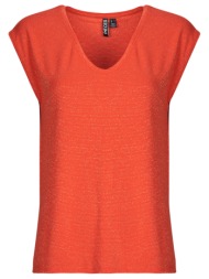 t-shirt με κοντά μανίκια pieces pcbillo tee lurex stripes