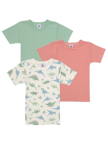t-shirt με κοντά μανίκια petit bateau 3 tee shirts mc