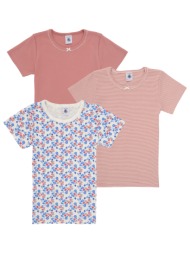 t-shirt με κοντά μανίκια petit bateau 3 tee shirts mc