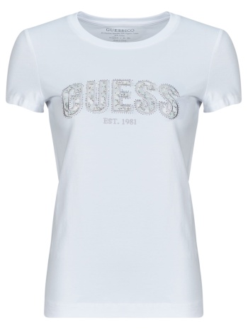 t-shirt με κοντά μανίκια guess logo lace