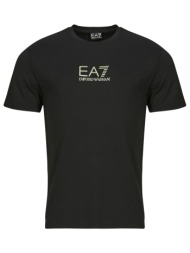 t-shirt με κοντά μανίκια emporio armani ea7 train gold label tee punto roma big logo 7m000301