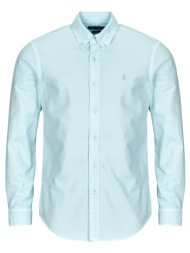 πουκάμισο με μακριά μανίκια polo ralph lauren chemise droite custom en oxford leger teinture mineral