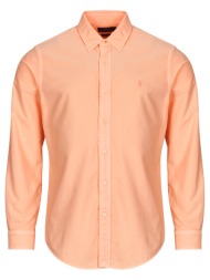πουκάμισο με μακριά μανίκια polo ralph lauren chemise droite custom en oxford leger teinture mineral