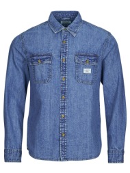 πουκάμισο με μακριά μανίκια guess regular ls denim shirt