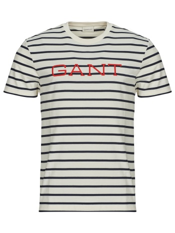 t-shirt με κοντά μανίκια gant graphic striped ss t-shirt