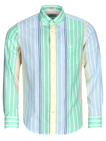 πουκάμισο με μακριά μανίκια gant reg voile multi stripe