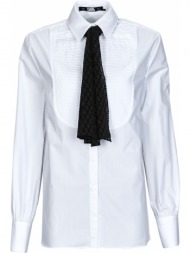 πουκάμισα karl lagerfeld bib shirt w/ monogram necktie