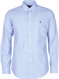 πουκάμισο με μακριά μανίκια polo ralph lauren chemise ajustee en popline de coton col boutonne logo 