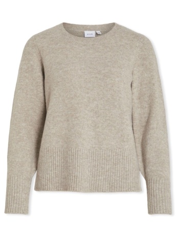 πουλόβερ vila primia knit - natural melange