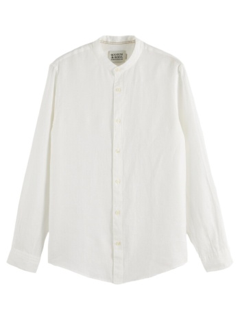 πουκάμισο με μακριά μανίκια scotch & soda core linen mao