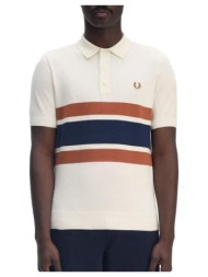 t-shirts & polos fred perry panelled knitted shirt