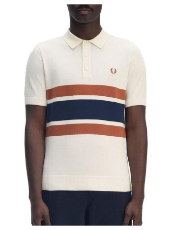 t-shirts & polos fred perry panelled knitted shirt σε προσφορά