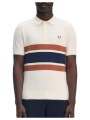 t-shirts & polos fred perry panelled knitted shirt