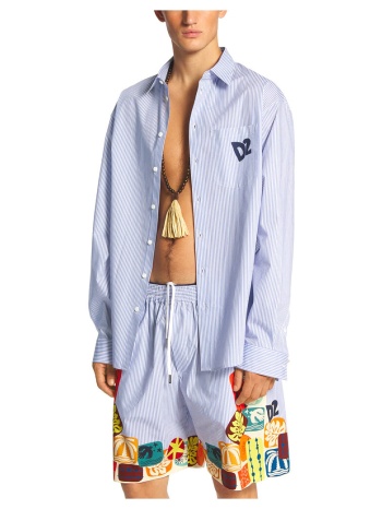 πουκάμισο με μακριά μανίκια dsquared overisize fit shirt men
