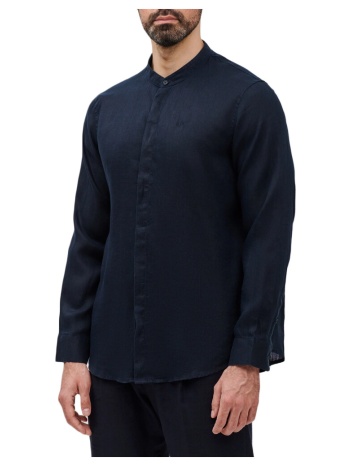 πουκάμισο με μακριά μανίκια eax linen regular fit shirt men