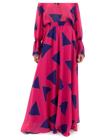 κοντές φούστες c.manolo printed elastic waist maxi skirt