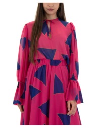 μπλουζάκια με μακριά μανίκια c.manolo printed see through blouse women