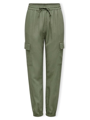 παντελόνια only noos caro pull up trousers - oil green