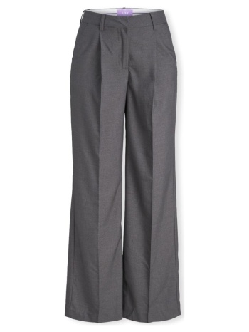 παντελόνια jjxx noos ellis wide trousers - dark grey melange