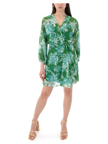 φορέματα twenty-29 floral print v neck longsleeve wrap mini