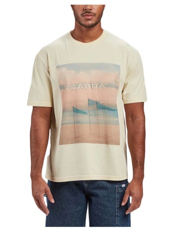 t-shirt με κοντά μανίκια gabba nigel flag print t-shirt men