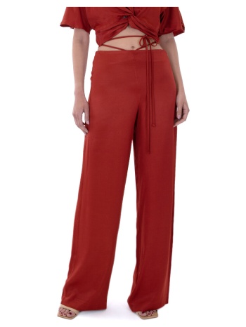 παντελόνια black n black high waist straight fit pants