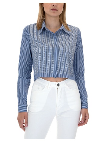 πουκάμισα studio 83 faco strass crop shirt women
