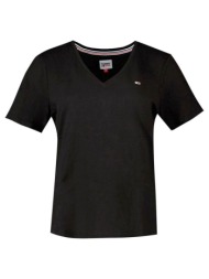 t-shirt με κοντά μανίκια tommy hilfiger tommy jeans v neck slim fit t-shirt women