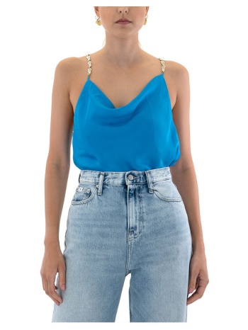 μπλουζάκια με μακριά μανίκια studio 83 cindy satin top women