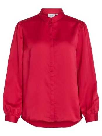 μπλούζα vila noos ellette satin shirt - love potion