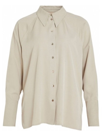 μπλούζα vila shirt storia l/s - feather grey