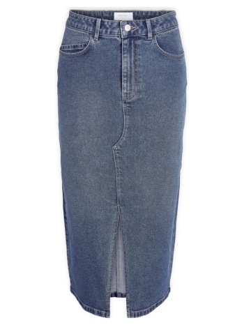κοντές φούστες noisy may noos kath midi skirt - medium blue