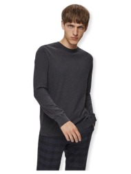πουλόβερ selected noos berg crew knit - antracit melange