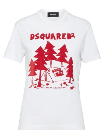 t-shirt με κοντά μανίκια dsquared house logo regular fit