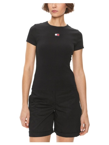 t-shirt με κοντά μανίκια tommy hilfiger tommy jeans rib