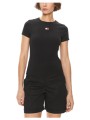 t-shirt με κοντά μανίκια tommy hilfiger tommy jeans rib badge slim fit t-shirt women