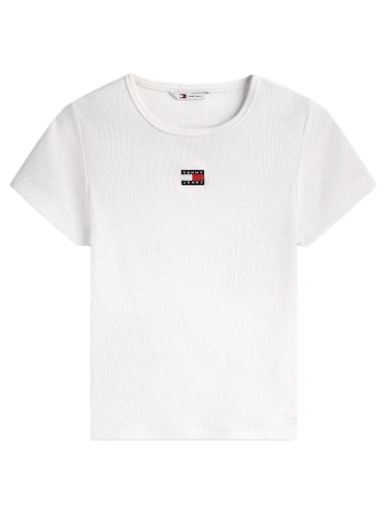t-shirt με κοντά μανίκια tommy hilfiger tommy jeans rib