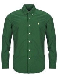 πουκάμισο με μακριά μανίκια polo ralph lauren chemise ajustee slim fit en oxford leger