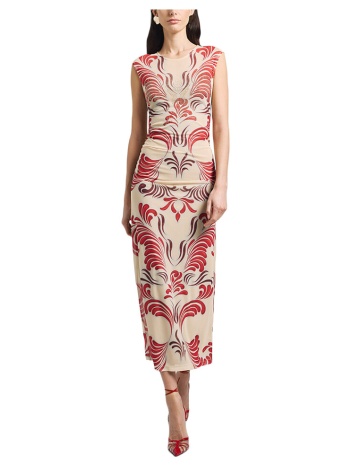 φορέματα access fashion tulle printed sleeveless maxi dress