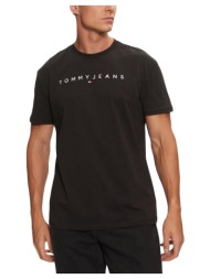 t-shirt με κοντά μανίκια tommy hilfiger tommy jeans linear logo regular fit t-shirt men