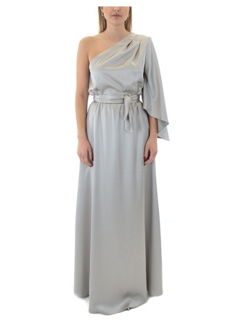 φορέματα access fashion satin one shoulder belted maxi