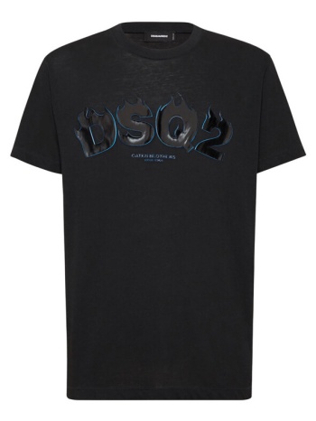 t-shirt με κοντά μανίκια dsquared logo cigarette fit