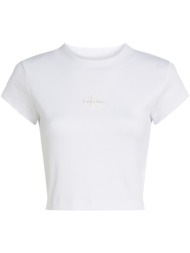 t-shirt με κοντά μανίκια calvin klein jeans monogram baby tee lv047ab802