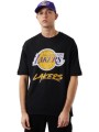 t-shirt με κοντά μανίκια new-era nba los angeles lakers script mesh tee
