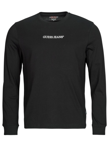 μπλουζάκια με μακριά μανίκια guess gj ls cn slim logo embro