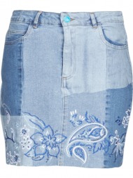 κοντές φούστες desigual be blue σύνθεση: βαμβάκι,spandex